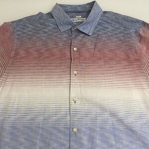 Tommy Bahama Men's L American Short Sleeve Camp Shirt Patriotic USA Button Front